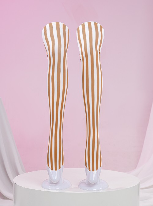 Anime Lovelive Valentine's Day Chocolate Awaken Halloween Cosplay Accessories Vertical Striped Socks
