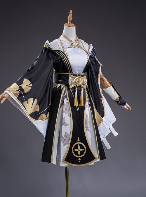 Game Zenless Zone Zero Hoshimi Miyabi Dignified Blossom Halloween Cosplay Costume Set