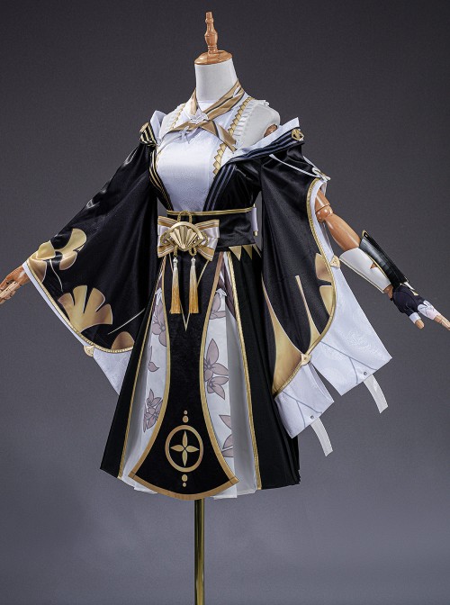 Game Zenless Zone Zero Hoshimi Miyabi Dignified Blossom Halloween Cosplay Costume Set