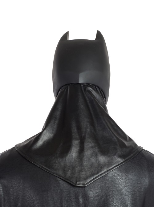 Justice League Batman Bruce Wayne Battle Suit Halloween Cosplay Accessories Black Head Cover Helmet