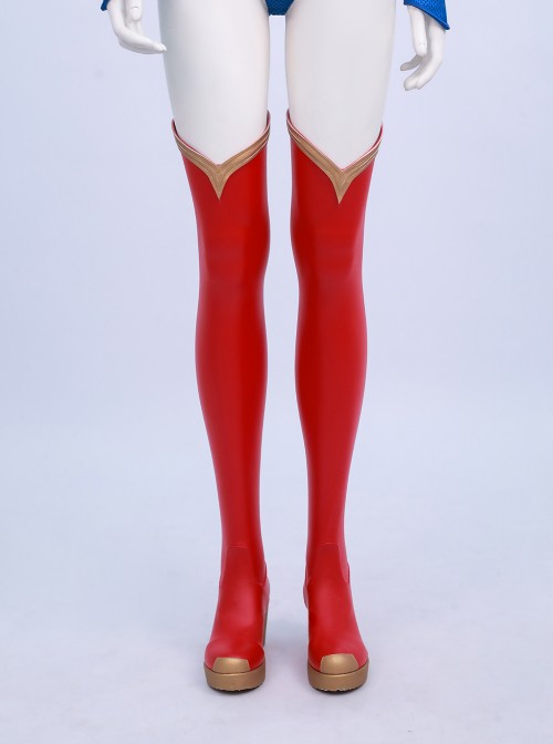 TV Drama Supergirl Kara Zor-El Halloween Cosplay Accessories Red Boots