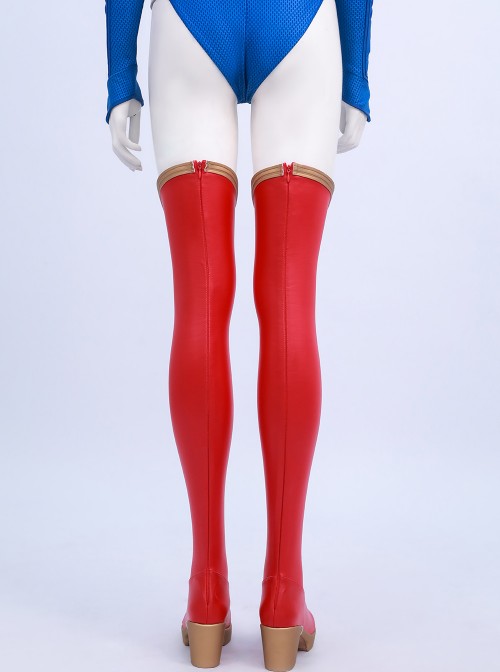 TV Drama Supergirl Kara Zor-El Halloween Cosplay Accessories Red Boots