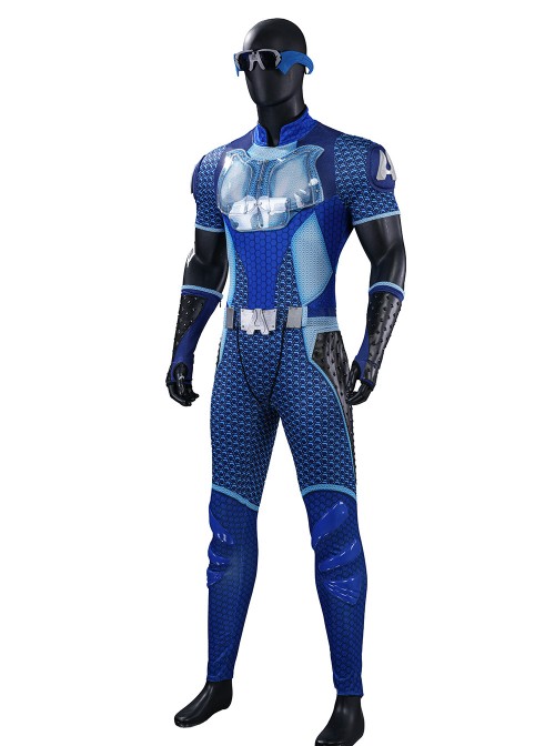TV Drama The Boys A-Train Halloween Cosplay Upgraded Version Costume Set Without Boots