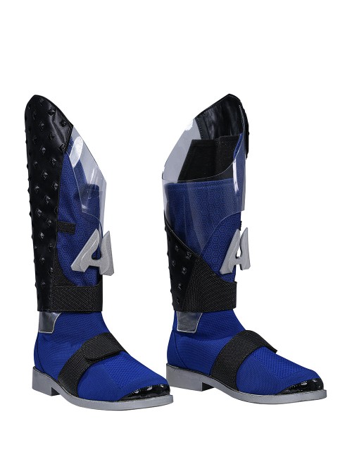 TV Drama The Boys A-Train Halloween Cosplay Upgraded Version Accessories Blue Black Boots