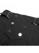 Steam Punk Female Buckle Black Elastic Skinny Pants
