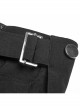 Steam Punk Female Buckle Black Elastic Skinny Pants