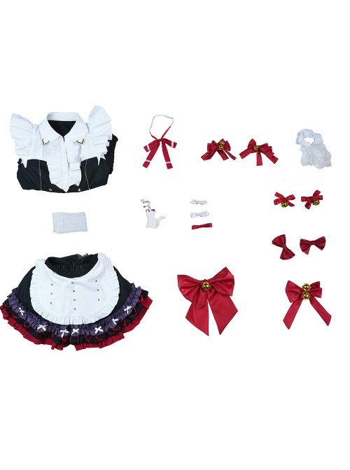 Game Wuthering Waves Fallen Wonderland Collaboration Chisa Halloween Cosplay Costume Set