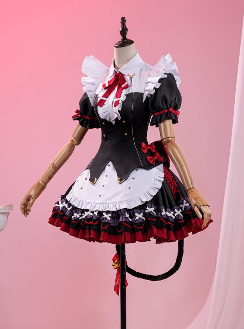 Game Wuthering Waves Fallen Wonderland Collaboration Chisa Halloween Cosplay Costume Set