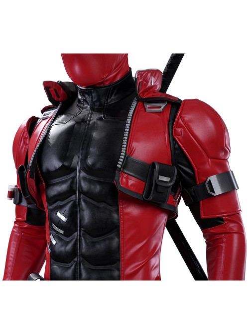 Game Marvel Rivals Deadpool Halloween Cosplay Upgraded Version Costume Set Without Helmet Without Boots Without Dual Blades Props