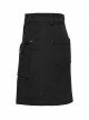 Black Twill Woven Waist Skulls Element Sides Large Pockets Hem Slit Design Punk Style Skirt