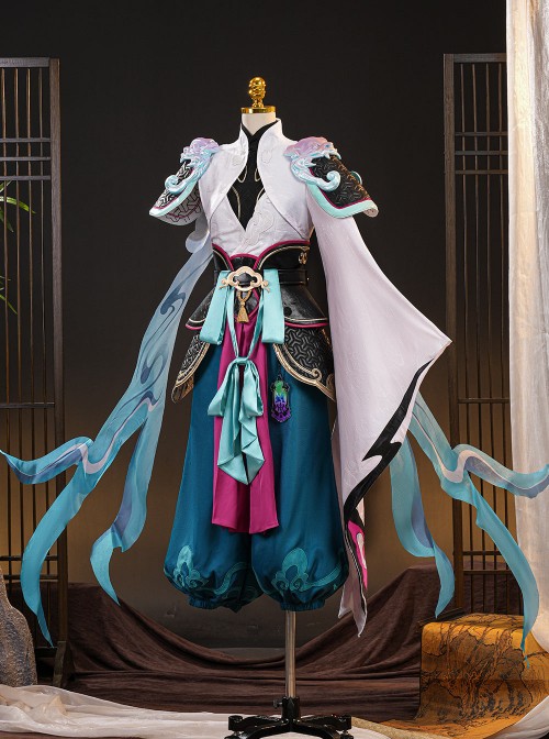 Game Honor Of Kings Sun Quan Journey To The West Immortal Fan Envoy Halloween Cosplay Costume Set