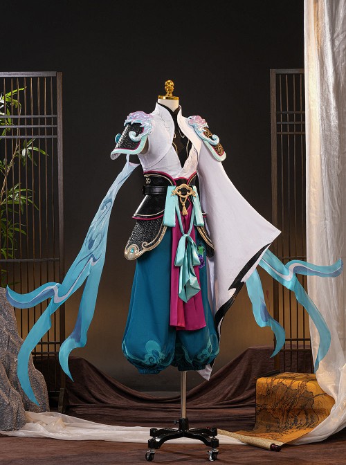 Game Honor Of Kings Sun Quan Journey To The West Immortal Fan Envoy Halloween Cosplay Costume Set