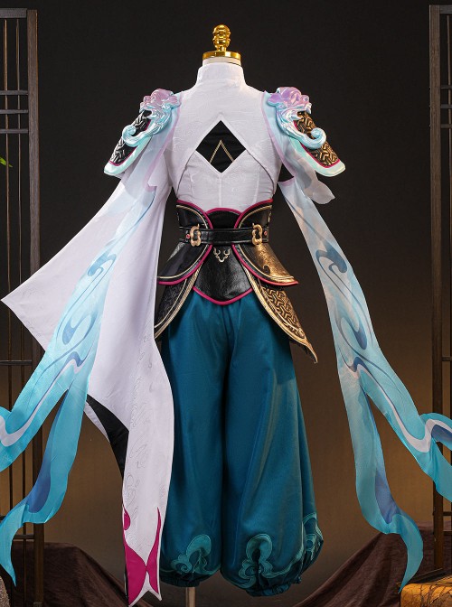 Game Honor Of Kings Sun Quan Journey To The West Immortal Fan Envoy Halloween Cosplay Costume Set
