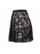 Rose Lace Mesh A-Line Black Gothic Swimsuit Skirt