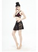Rose Lace Mesh A-Line Black Gothic Swimsuit Skirt
