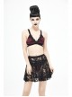 Rose Lace Mesh A-Line Black Gothic Swimsuit Skirt
