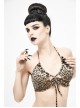 Brown Leopard Print Lace-Up Punk Swimsuit Suit