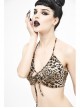 Brown Leopard Print Lace-Up Punk Swimsuit Suit
