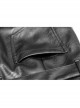 Steam Punk Female Black Military Buckle PU Leather Skinny Pants With Belt