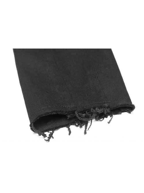 Steam Punk Female Black High Waist Pants With Braces