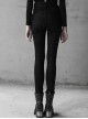 Steam Punk Female Black High Waist Pants With Braces