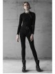 Steam Punk Female Black High Waist Pants With Braces
