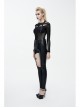 Sharp Nail Leather Loops Halter Splice Hexagonal Diamond Mesh Backless Black Punk T-Shirt