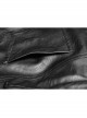 Steam Punk Female Contrast Color Belt Elastic PU Leather Skinny Pants