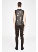 Black Broken Holes Chest Lace Up Sleeveless Punk T-Shirt