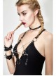 Chest Inverted Pentagram Chain Backless Metal Ring Leathrt Straps Black Punk Vest
