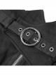 Steam Punk Casual Female Elastic High Waist Skinny Metal Buckle Jeans