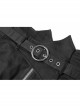 Steam Punk Casual Female Elastic High Waist Skinny Metal Buckle Jeans