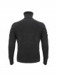 Splice Mesh Leather Embroidery Super-High Collar Masked Lace-Up Long Sleeve Black Punk T-Shirt