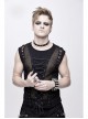 Splice Coarse Grain Chest Lace-Up Black Punk Vest