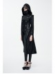 Black Punk Glued Suede short Front Long Back Triangular Game Style Double-Breasted Design Women Jacket