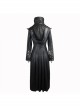 Black Punk Glued Suede short Front Long Back Triangular Game Style Double-Breasted Design Women Jacket