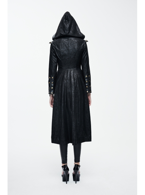 Black Punk Glued Suede short Front Long Back Triangular Game Style Double-Breasted Design Women Jacket