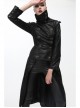 Black Punk Glued Suede short Front Long Back Triangular Game Style Double-Breasted Design Women Jacket