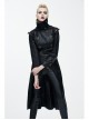 Black Punk Glued Suede short Front Long Back Triangular Game Style Double-Breasted Design Women Jacket