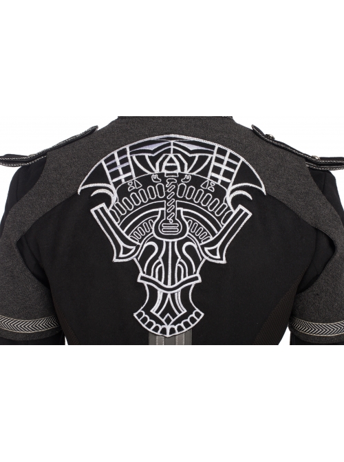 CG Movie Kingsglaive Final Fantasy XV Nyx Ulric Halloween Cosplay Costume Mid Length Black Jacket And Scabbard