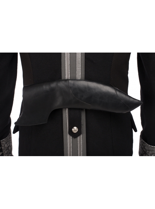 CG Movie Kingsglaive Final Fantasy XV Nyx Ulric Halloween Cosplay Costume Mid Length Black Jacket And Scabbard