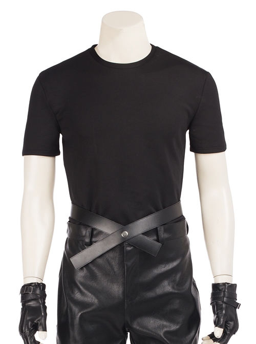 CG Movie Kingsglaive Final Fantasy XV Nyx Ulric Halloween Cosplay Costume Black Short Sleeve T-shirt