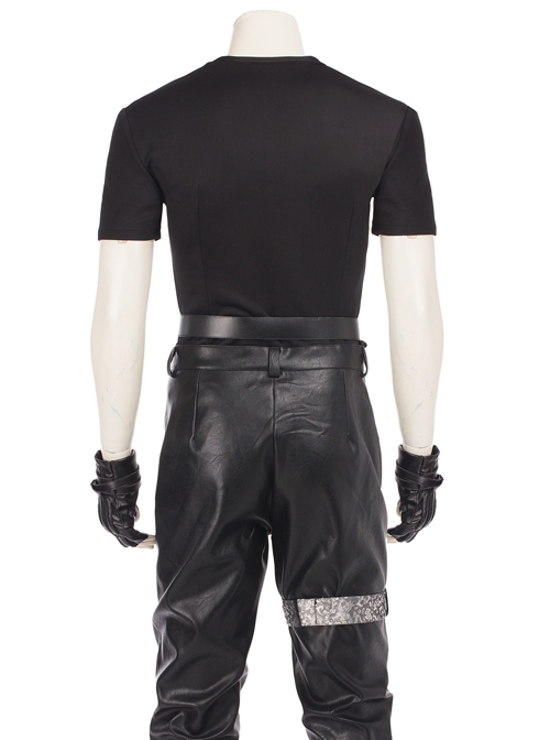 CG Movie Kingsglaive Final Fantasy XV Nyx Ulric Halloween Cosplay Costume Black Short Sleeve T-shirt