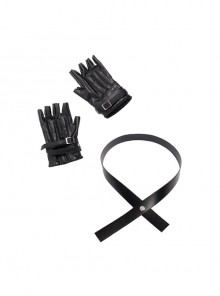 CG Movie Kingsglaive Final Fantasy XV Nyx Ulric Halloween Cosplay Accessories Black Gloves And Belt