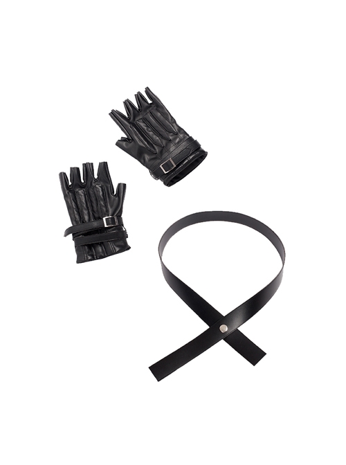 CG Movie Kingsglaive Final Fantasy XV Nyx Ulric Halloween Cosplay Accessories Black Gloves And Belt
