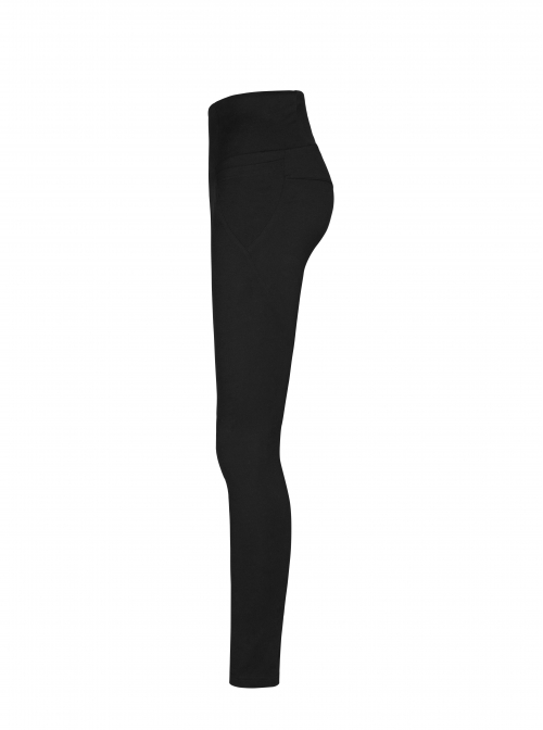 Steam Punk Female Black Elastic Bat High Waist Leggings