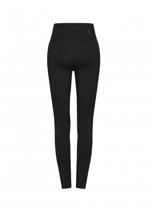 Steam Punk Female Black Elastic Bat High Waist Leggings