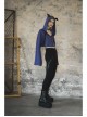 Steam Punk Female Black Elastic Bat High Waist Leggings