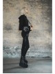 Steam Punk Female Black Elastic Bat High Waist Leggings