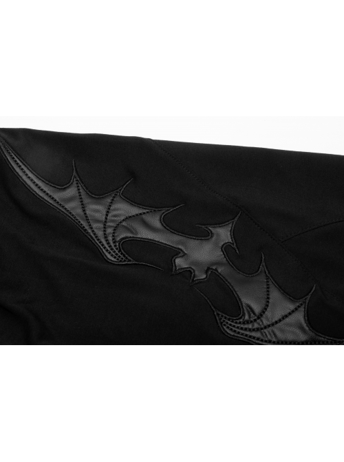 Steam Punk Female Black Elastic Bat High Waist Leggings
